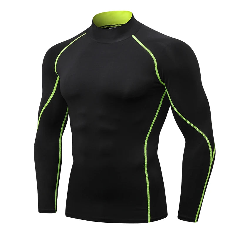 High neck Long Sleeve Compression Shirt