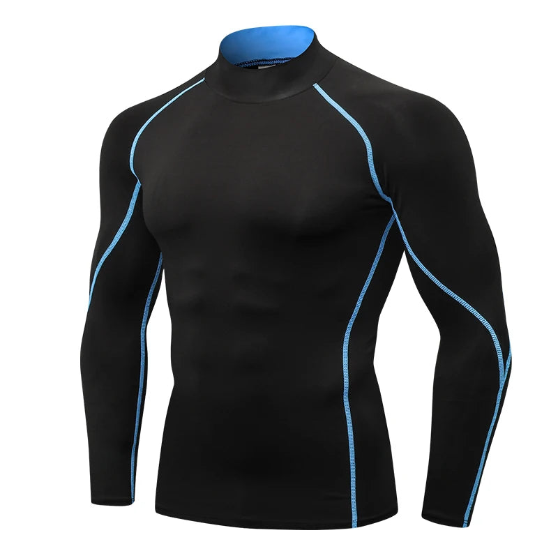 High neck Long Sleeve Compression Shirt
