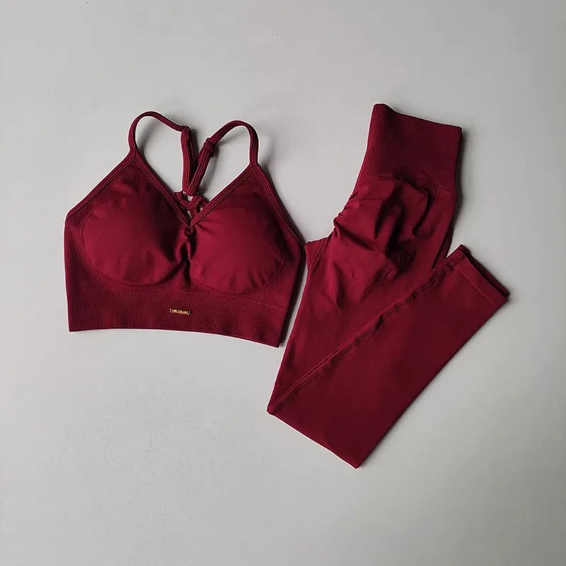 Women's V-neck fitness Set