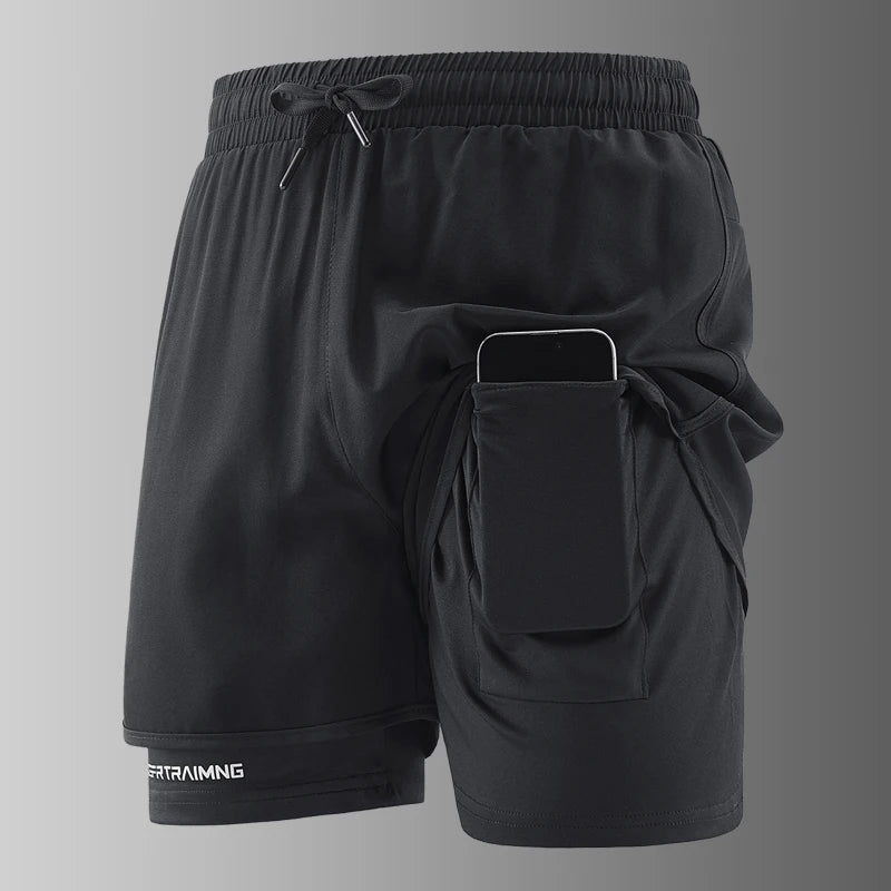 Men's Two-in-one Sports Shorts 