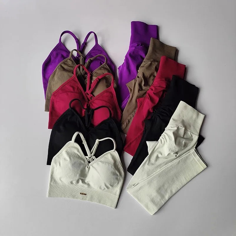 Women's V-neck fitness Set