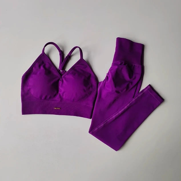 Women's V-neck fitness Set