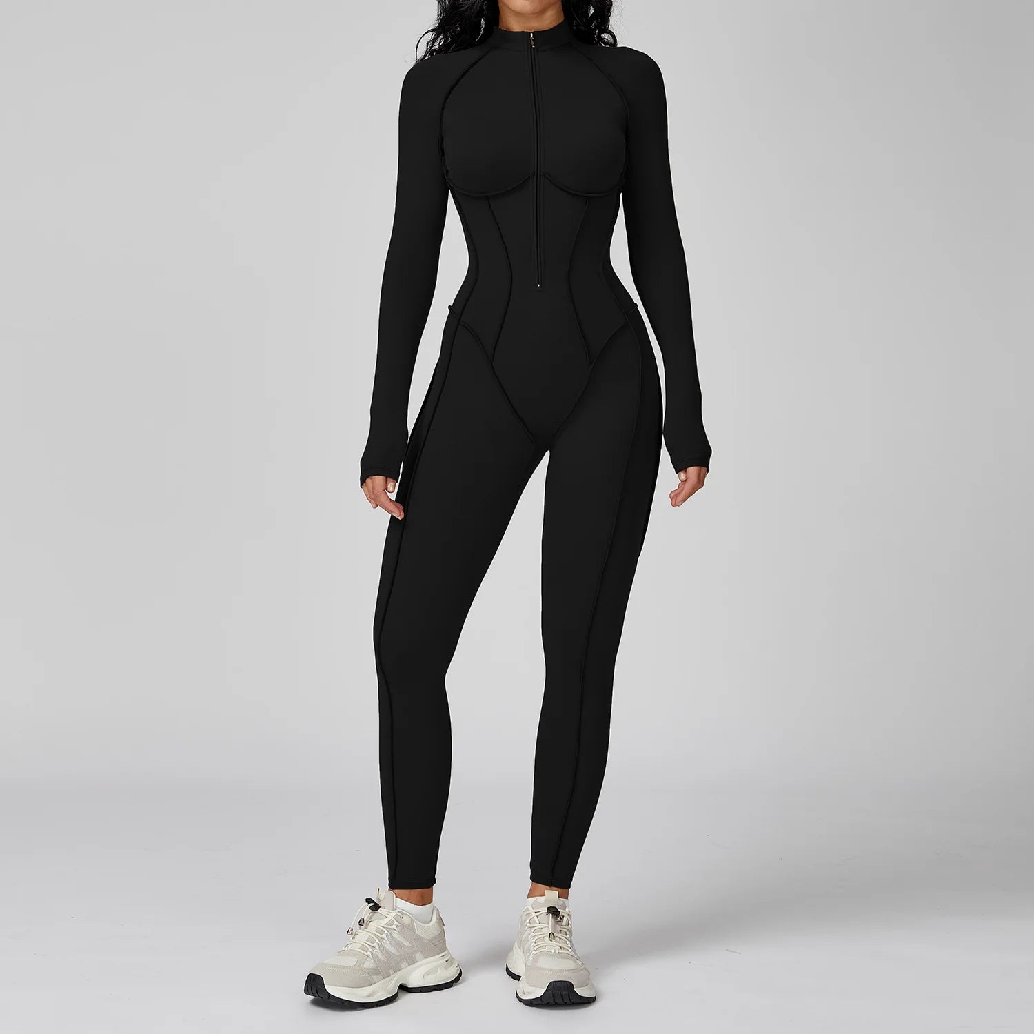 Long Sleeved Women's Zipper Tracksuits