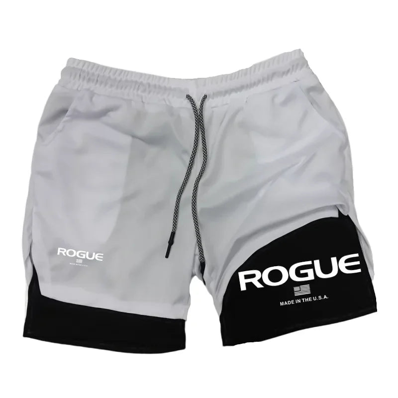 Rogue Gyms Men's Sports Shorts 2-in-1  Double Layer
