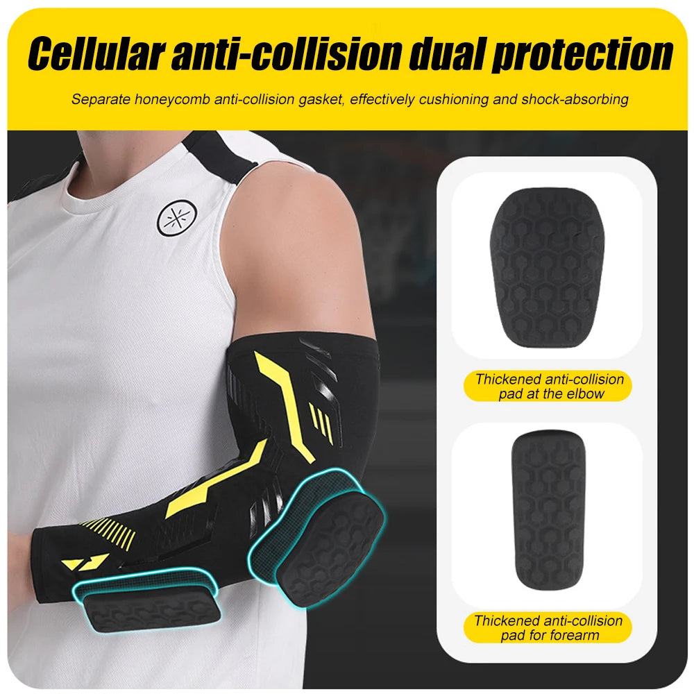 1 Pcs Sports Padded Arm Sleeves/Protective Compression Elbow Pad