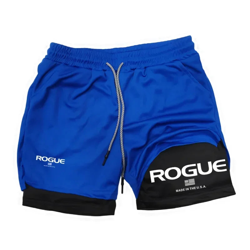 Rogue Gyms Men's Sports Shorts 2-in-1  Double Layer