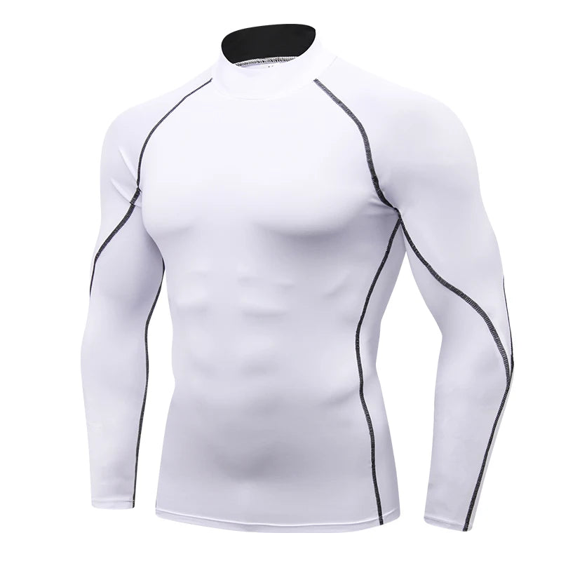 High neck Long Sleeve Compression Shirt