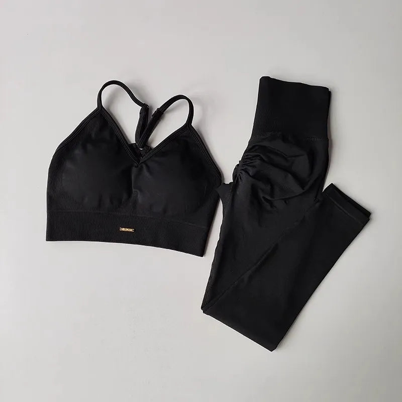 Women's V-neck fitness Set