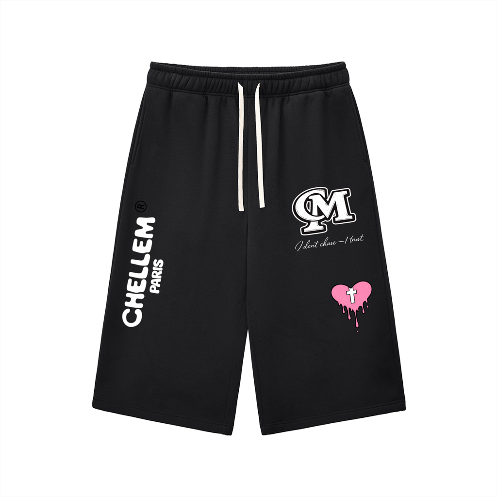 Relaxed Drawstring Three-quarter Sweatpants